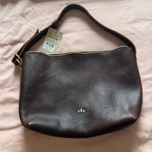 Portland Leather large Dark Brown Leather Shoulder Bag